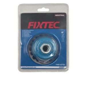 Perie Rotativa Din Otel FIXTEC 75 mm, Fir 0.50 mm, Prindere M14x2