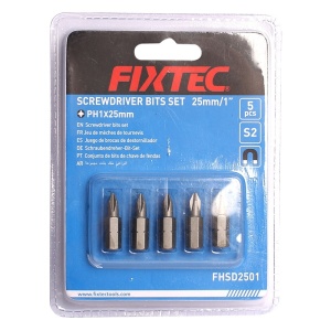 Set 5 biti PH1 25mm pentru surubelnita FIXTEC
