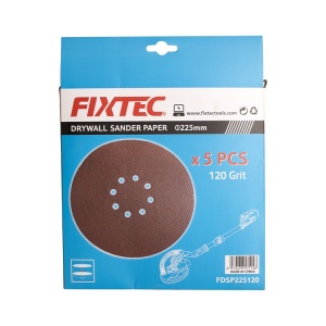 Set 5 discuri abrazive FIXTEC 225 mm cu granulatie P150 - Img 5
