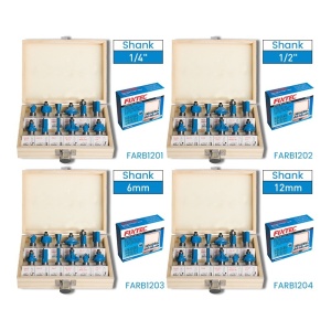 Set burghie pentru lemn FIXTEC, 12 piese, tija 1/2" - Img 5