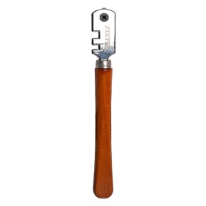 Taietor sticla cu diamant FIXTEC, 6 lame metalice, maner lemn, 130 mm - Img 4