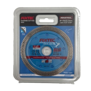 Disc diamantat subtire FIXTEC 115x22.2mm pentru taiere uscata si umeda