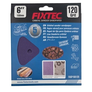 Disc slefuitor FIXTEC 150 mm, P120 pentru finisare