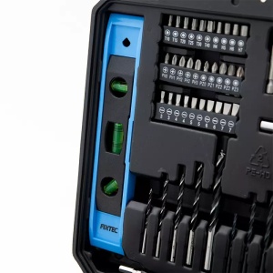 Kit masina de gaurit FIXTEC 12V fara cablu, 60 componente, baterie Li-ion 1500mAh - Img 4