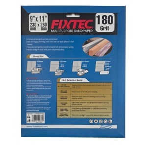 Pachet 5 Foi Abrazive FIXTEC P180 pentru Rigips - Img 2