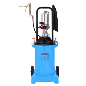 Pompa de gresare pneumatica FIXTEC cu recipient 12L, maner tip U si roti