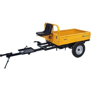 Remorca pentru motocultor RM600C ProGARDEN Campo, capacitate 600kg, ax simplu, cupla cu bolt, anvelope agricole 6.00-12