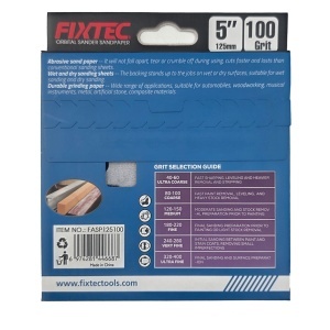 Set 5 discuri slefuire FIXTEC 125 mm P100 - Img 2