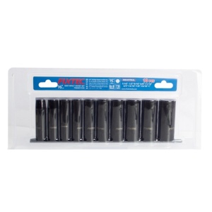 Set chei tubulare de impact adanci FIXTEC 10 bucati 1/2", CR-V