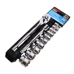Set cheie clichet FIXTEC 12 bucati, 3/8", otel CR-V - Img 3
