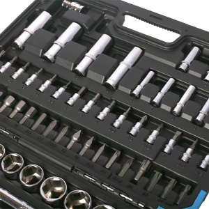Trusa chei tubulare FIXTEC 94 de piese 1/4" & 1/2" CRV cu valiza de transport - Img 3