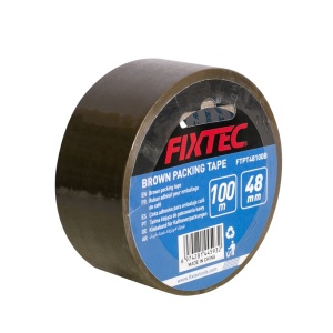Banda adeziva maro pentru ambalare FIXTEC 48mm x 50m