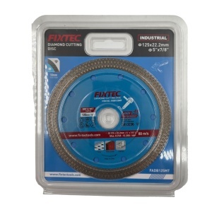 Disc diamantat subtire FIXTEC 125x22.5 mm pentru taiere uscata sau umeda