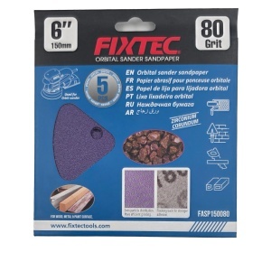 Disc slefuitor FIXTEC 150 mm cu granulatie P80 pentru prelucrare grosiera - Img 1