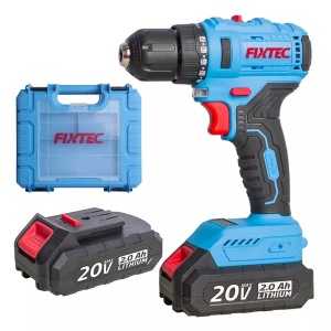 Masina de gaurit si insurubat FIXTEC 20V cu motor fara perii, 2x2000mAh