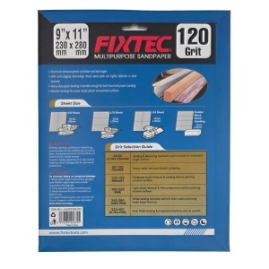 Pachet 5 Bucati Hartie Abraziva FIXTEC P120 pentru Rigips - Img 2