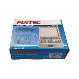 Set burghie pentru lemn FIXTEC, 12 piese, tija 1/2" - Img 9
