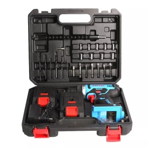 Set masina de gaurit FIXTEC 20V cu acumulator, LED, blocare ax, 2 baterii Li-ion 1500mAh - Img 2