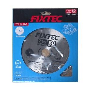 Disc circular TCT FIXTEC 180 mm 60 dinti pentru taierea lemnului