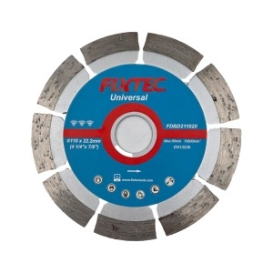 Disc diamantat FIXTEC 110 mm pentru taierea pietrei, betonului si caramizii