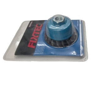 Perie Rotativa Din Otel FIXTEC 75 mm, Fir 0.50 mm, Prindere M14x2 - Img 2