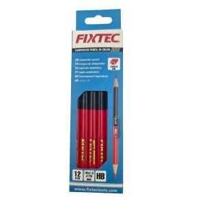 Set 12 Creioane Bicolore pentru Tamplarie FIXTEC 10x7,5x176 mm