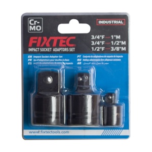 Set 3 adaptoare cheie impact FIXTEC din otel CR-MO
