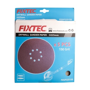 Set 5 discuri abrazive FIXTEC 225 mm cu granulatie P150 - Img 6