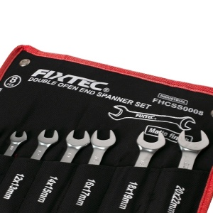 Set de chei fixe duble 8 buc FIXTEC, otel CR-V, cu suport textil - Img 5