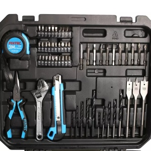 Set masina de gaurit FIXTEC cu acumulator, iluminare LED, functie de blocare axiala, trusa completa cu scule - Img 3
