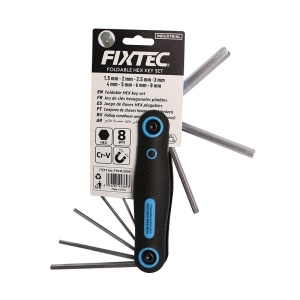 Trusa compacta cu 8 chei imbus pliabile FIXTEC 1.5‑8 mm CR‑V - Img 3