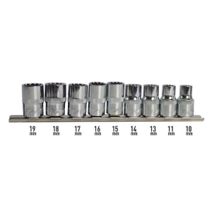 Trusa tubulare FIXTEC 9 buc, 1/2", CR-V, 10-19mm - Img 3