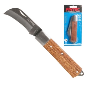 Cutit electricieni FIXTEC cu lama incovoiata 190 mm