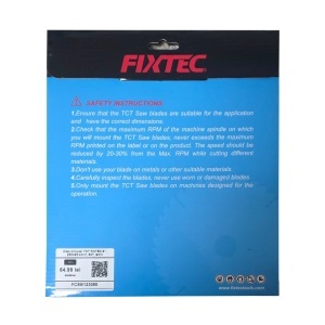 Disc circular TCT FIXTEC 9", 230x25.4mm, 60 dinti, pentru lemn - Img 2