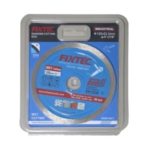 Disc diamantat FIXTEC 125 mm x 7.5 mm pentru taiere cu apa