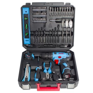 Kit masina de gaurit FIXTEC 12V fara cablu, 60 componente, baterie Li-ion 1500mAh - Img 5