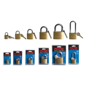 Lacat din alama FIXTEC 50mm cu 3 chei, otel intarit - Img 3