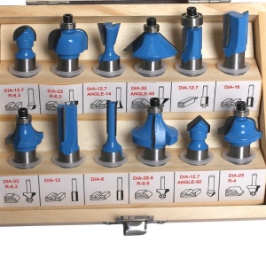 Set burghie pentru lemn FIXTEC, 12 bucati, tija 1/4" - Img 2
