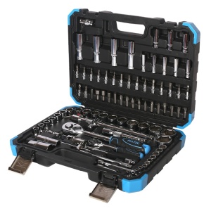 Trusa chei tubulare FIXTEC 94 de piese 1/4" & 1/2" CRV cu valiza de transport - Img 4