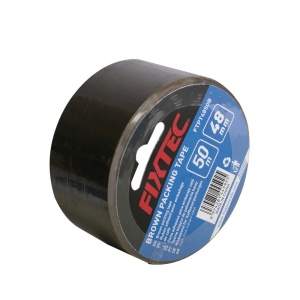 Banda adeziva maro pentru ambalare FIXTEC 48mm x 50m - Img 2