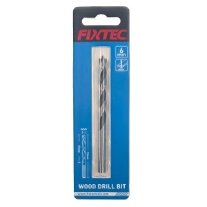 Burghiu spiral pentru lemn FIXTEC 6 mm x 93 mm