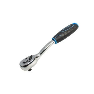 Cheie cu clichet 1/2" FIXTEC, maner ergonomic curbat, 72 de dinti, otel CR-V
