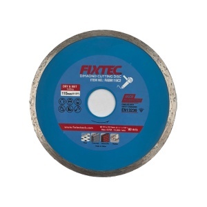 Disc diamantat FIXTEC 115 mm (4-1/2'') ingust pentru taiere cu apa