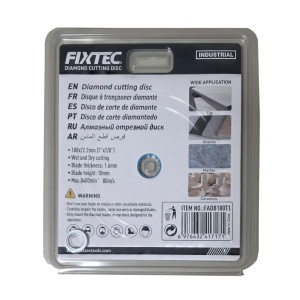 Disc diamantat FIXTEC 180x22.2 pentru taiere uscata si umeda - Img 2