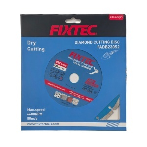Disc diamantat FIXTEC 230 x 22.2 mm pentru taiere fara apa