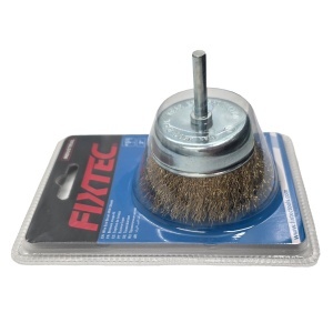 Perie rotativa FIXTEC 75 mm cu ax de 6.35 mm - Img 2