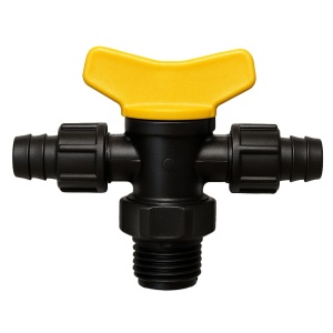 Robinet cu 3 iesiri tip T pentru furtun Layflat
