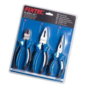 Set 3 clesti FIXTEC 7", 6" si 6" - combinat, taietor, cu varf lung