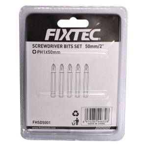 Set 5 biti magnetici PH1 FIXTEC 50 mm S2 - Img 4