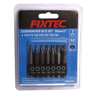 Set 7 biti Torx FIXTEC S2 50 mm